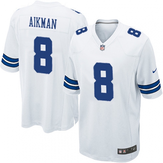 Men's Nike Dallas Cowboys #8 Troy Aikman Game White NFL Jersey - Ujersey