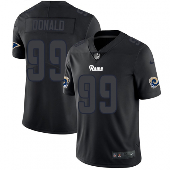 Men's Nike Los Angeles Rams #99 Aaron Donald Limited Black Rush Impact NFL Jersey - Ujersey