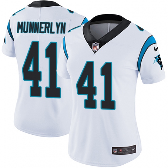 Women's Nike Carolina Panthers #41 Captain Munnerlyn White Vapor Untouchable Limited Player NFL Jersey - Ujersey