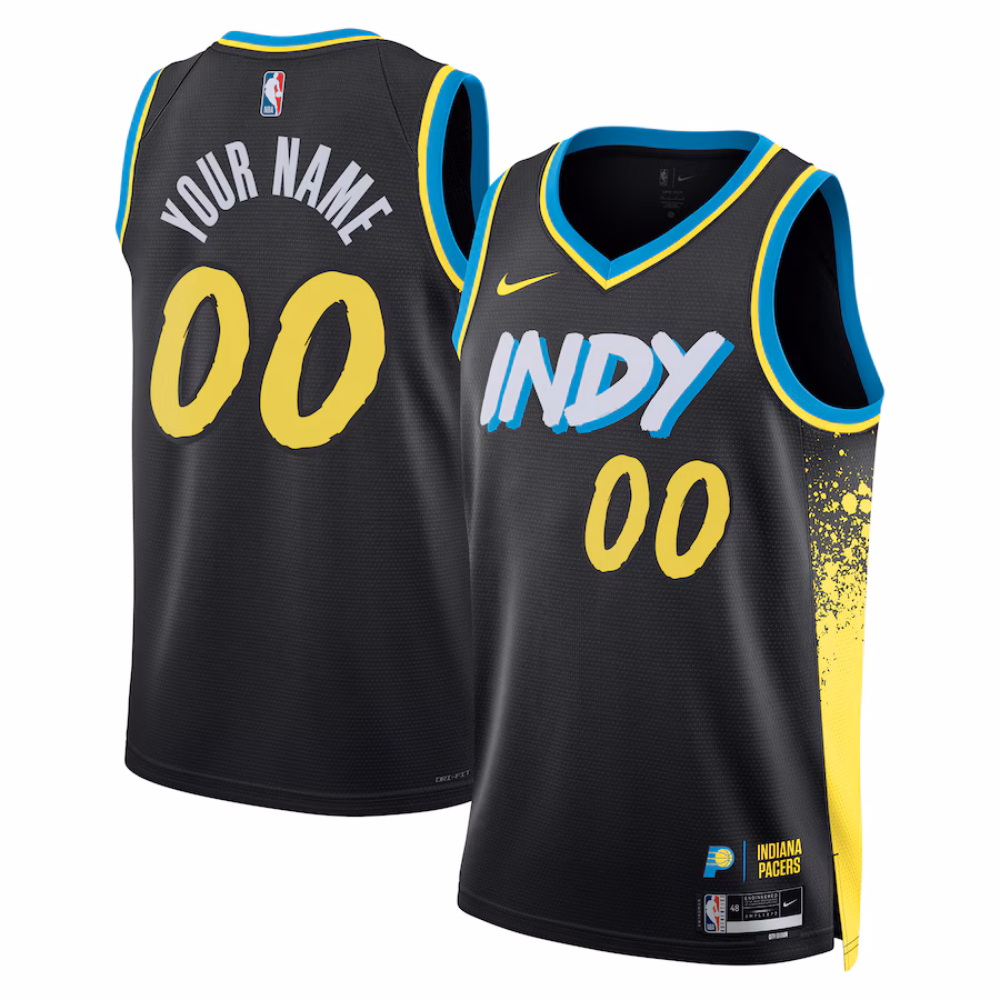 Unisex Indiana Pacers  Nike Black 2023/24 Custom Swingman Jersey - City Edition - Ujersey NHL