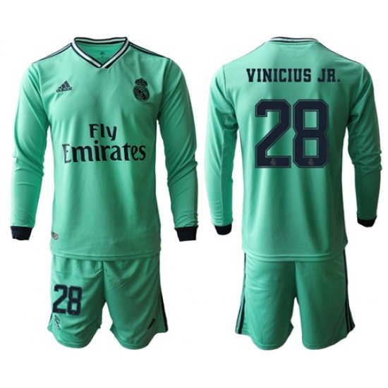 Real Madrid #28 Vinicius Jr. Third Long Sleeves Soccer Club Jersey