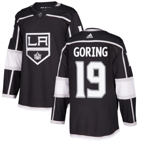 Men's Adidas Los Angeles Kings #19 Butch Goring Premier Black Home NHL Jersey - Ujersey