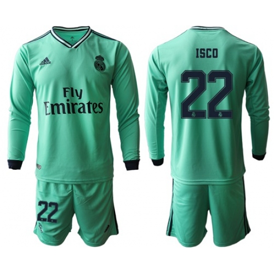 Real Madrid #22 Isco Third Long Sleeves Soccer Club Jersey