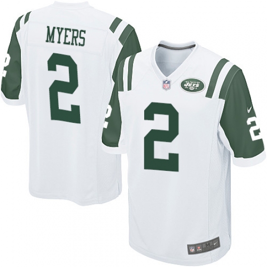 Men's Nike New York Jets #2 Jason Myers Game White NFL Jersey - Ujersey