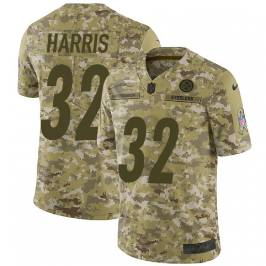 Youth Nike Pittsburgh Steelers #32 Franco Harris Limited Camo 2018 Salute to Service NFL Jersey - Ujersey