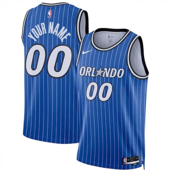 Men's Orlando Magic Active Player Custom Blue 2025 Icon Edition Stitched Basketball Jersey - Ujersey