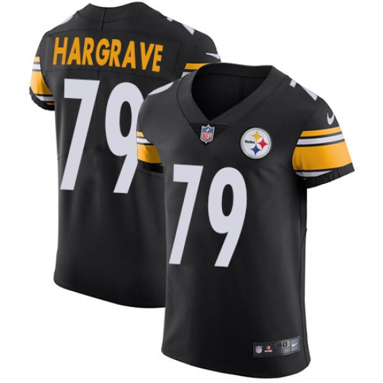 Men's Nike Pittsburgh Steelers #79 Javon Hargrave Black Team Color Vapor Untouchable Elite Player NFL Jersey - Ujersey