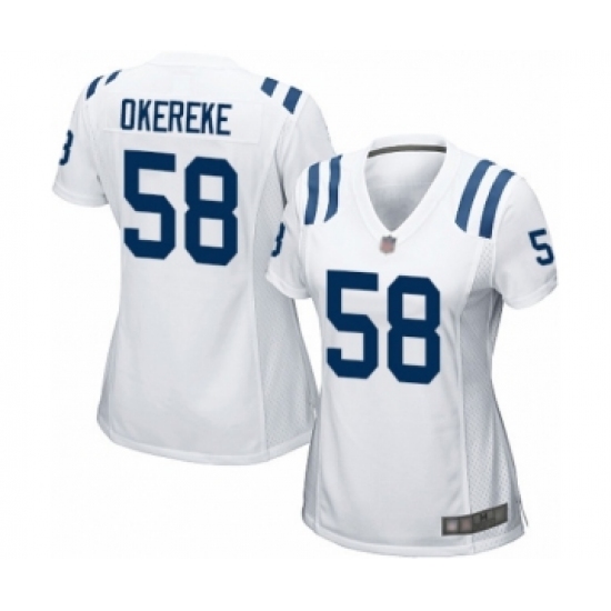 Women's Indianapolis Colts #58 Bobby Okereke Game White Football Jersey - Ujersey