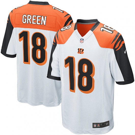 Men's Nike Cincinnati Bengals #18 A.J. Green Game White NFL Jersey