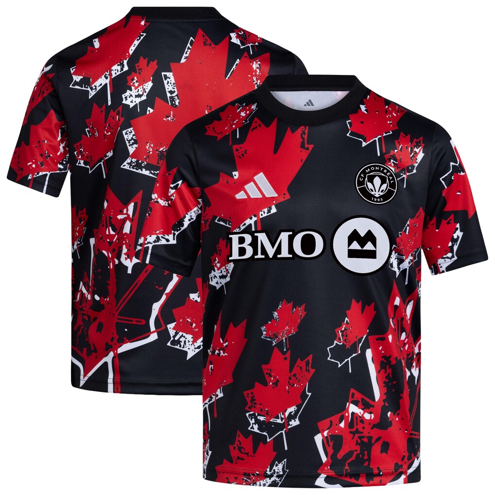 Youth CF Montreal adidas Black 2026 Canadian Pre-Match Jersey - Ujersey