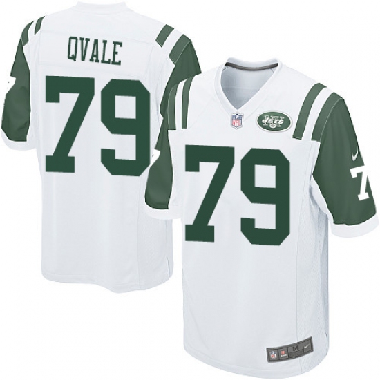 Men's Nike New York Jets #79 Brent Qvale Game White NFL Jersey - Ujersey