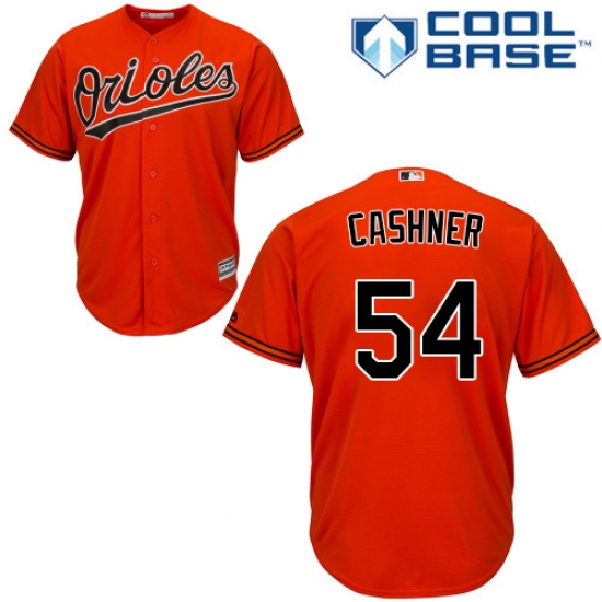 Men's Majestic Baltimore Orioles #54 Andrew Cashner Replica Orange Alternate Cool Base MLB Jersey - Ujersey