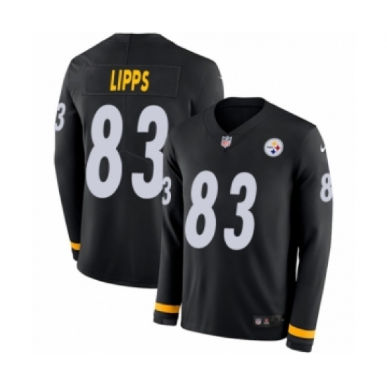 Youth Nike Pittsburgh Steelers #83 Louis Lipps Limited Black Therma Long Sleeve NFL Jersey - Ujersey