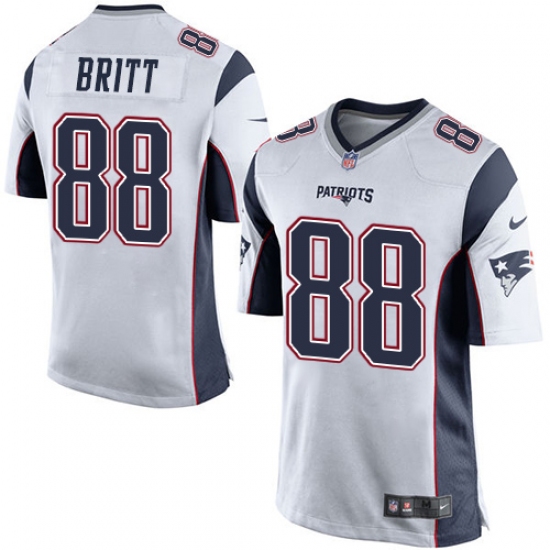 Men's Nike New England Patriots #88 Kenny Britt Game White NFL Jersey - Ujersey