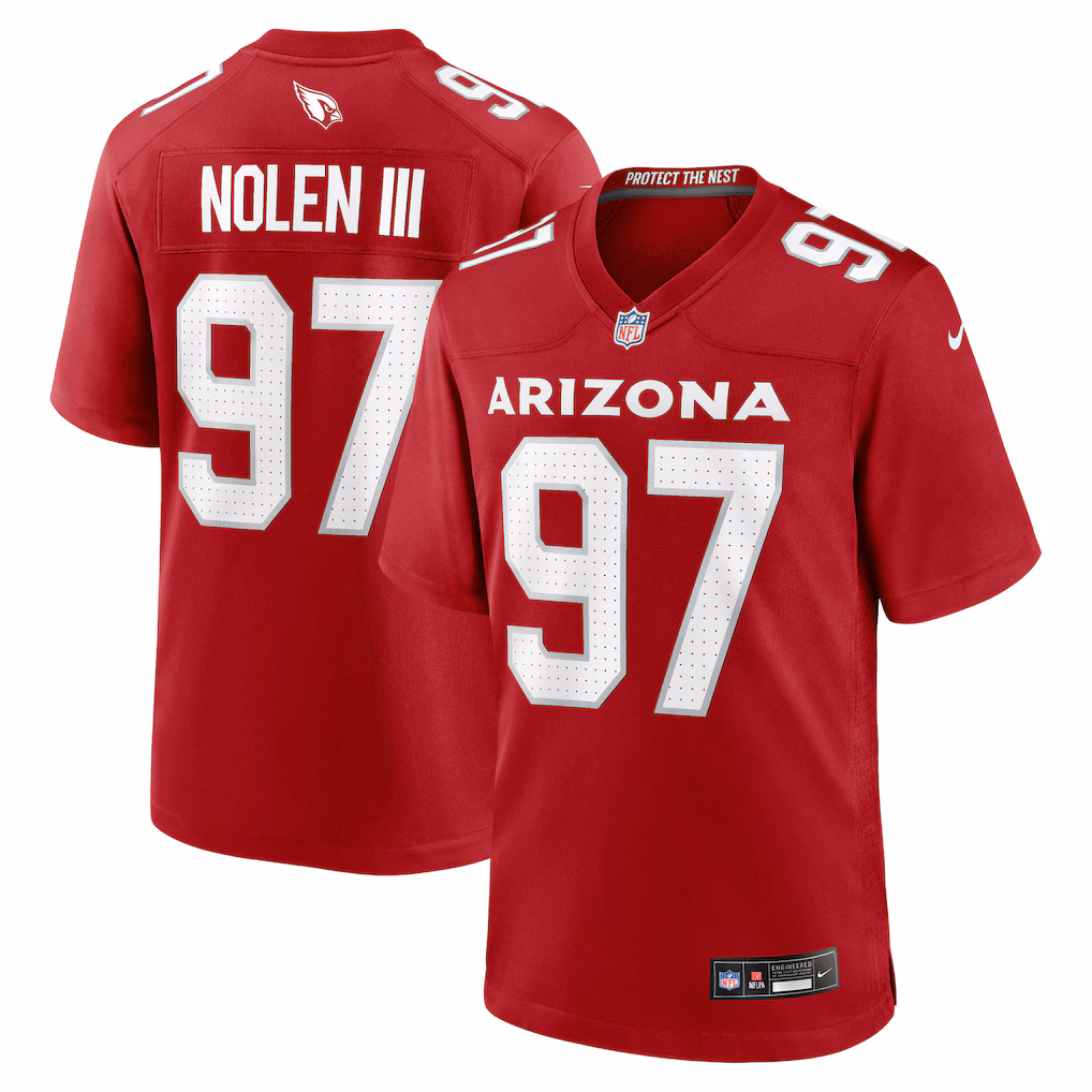 Men's Arizona Cardinals Walter Nolen Nike Cardinal Game Player Jersey