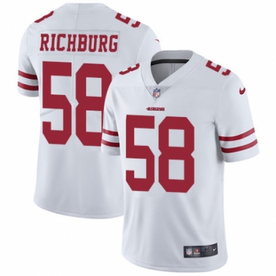 Men's Nike San Francisco 49ers #58 Weston Richburg White Vapor Untouchable Limited Player NFL Jersey - Ujersey
