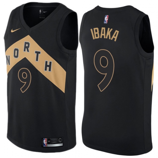 Women's Nike Toronto Raptors #9 Serge Ibaka Swingman Black NBA Jersey - City Edition - Ujersey