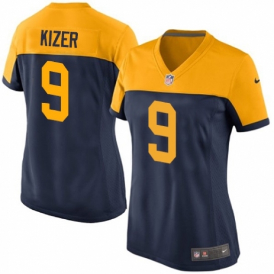 Women's Nike Green Bay Packers #9 DeShone Kizer Navy Blue Alternate Vapor Untouchable Elite Player NFL Jersey - Ujersey
