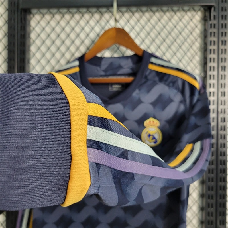 Real Madrid Soccer Jersey Away Long Sleeve Custom Shirt 2023/24 - ujerseystore