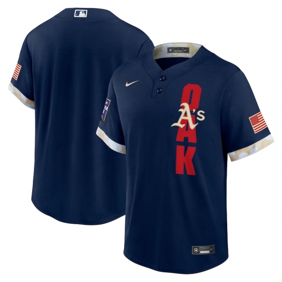 Men's Oakland Athletics Blank Nike Navy 2021 MLB All-Star Game Replica Jersey - Ujersey