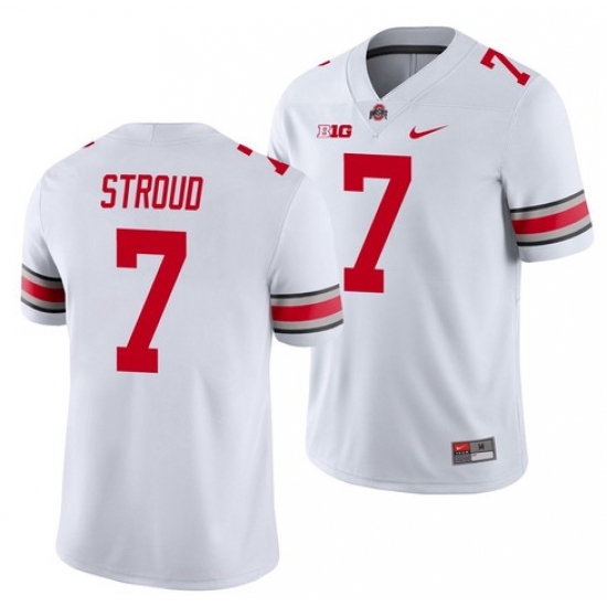 Ohio State Buckeyes #7 C.J. Stroud White Scarlet 2021 College Football Jersey - Ujersey