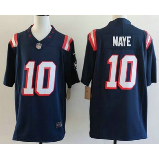 Men's New England Patriots #10 Drake Maye Limited Navy Fashion FUSE Vapor Jersey - Ujersey