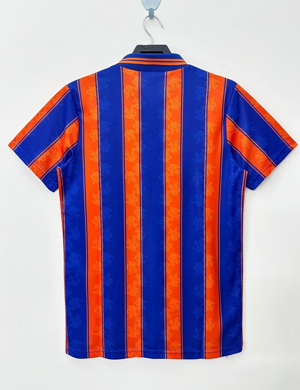 Rangers FC Retro Soccer Jersey Away Custom Shirt 1993-94 - ujerseystore