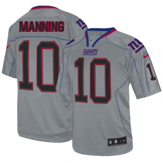 Men's Nike New York Giants #10 Eli Manning Elite Lights Out Grey NFL Jersey - Ujersey