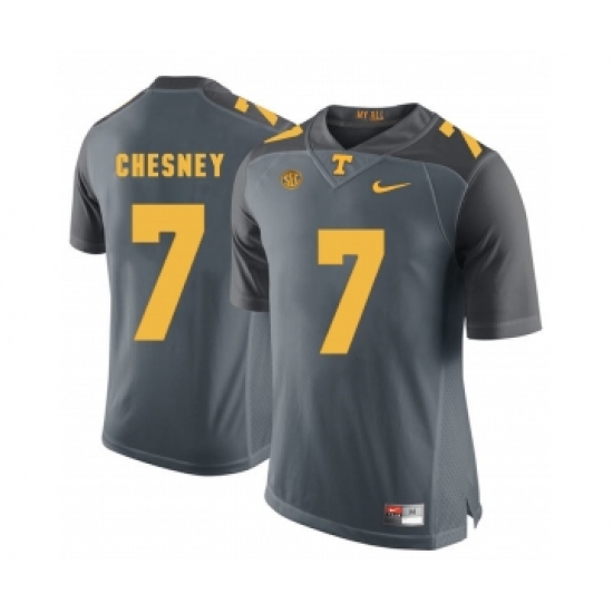 Tennessee Volunteers 7 Kenny Chesney Gray College Football Jersey - Ujersey