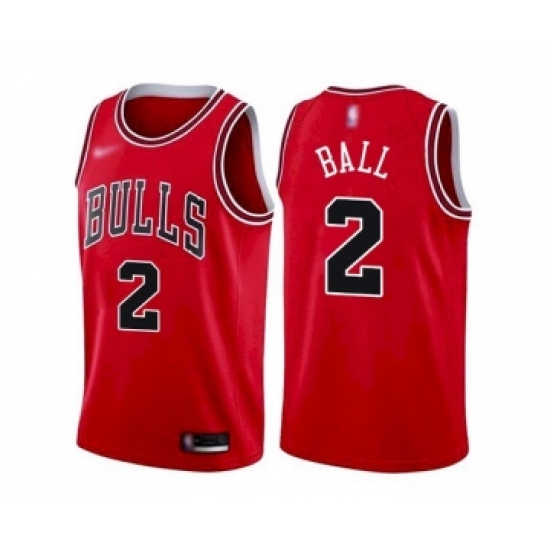 Men's Chicago Bulls #2 Lonzo Ball Red 2021 Nike Swingman Stitched Jersey - Ujersey