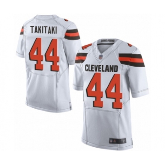 Men's Cleveland Browns #44 Sione Takitaki Elite White Football Jersey - Ujersey