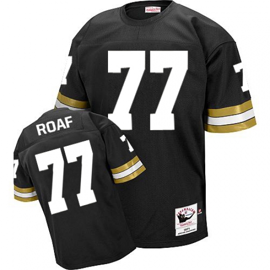 Mitchell And Ness New Orleans Saints #77 Willie Roaf Black Authentic NFL Jersey - Ujersey