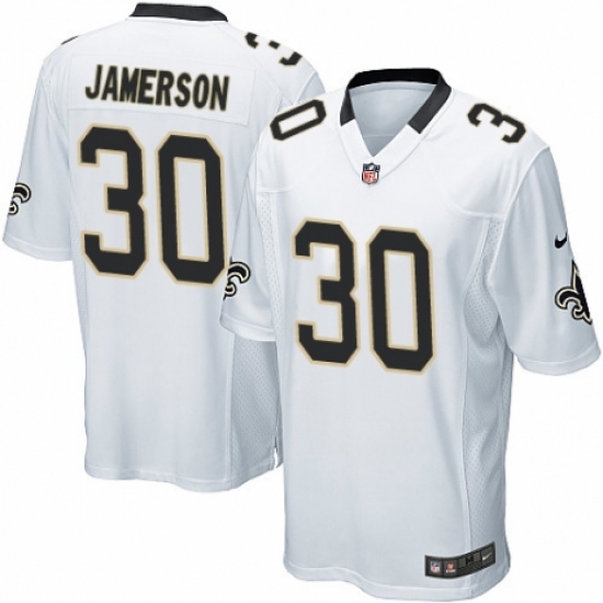 Men's Nike New Orleans Saints #30 Natrell Jamerson Game White NFL Jersey - Ujersey