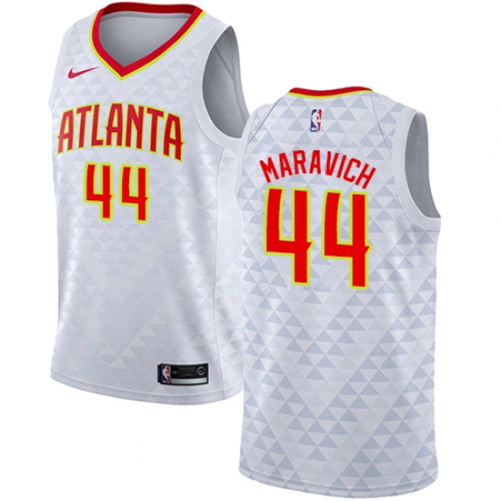 Youth Nike Atlanta Hawks #44 Pete Maravich Authentic White NBA Jersey - Association Edition - Ujersey
