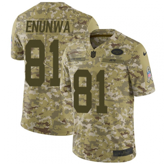 Men's Nike New York Jets #81 Quincy Enunwa Limited Camo 2018 Salute to Service NFL Jersey - Ujersey