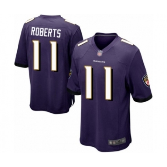 Men's Baltimore Ravens #11 Seth Roberts Game Purple Team Color Football Jersey - Ujersey