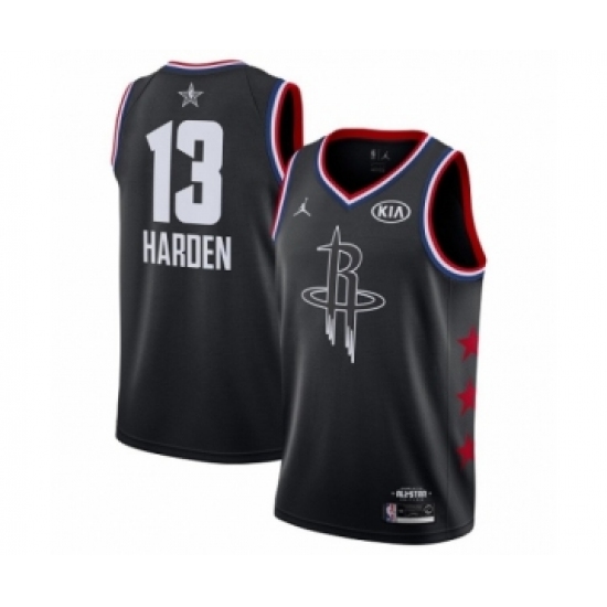 Youth Jordan Houston Rockets #13 James Harden Swingman Black 2019 All-Star Game Basketball Jersey - Ujersey