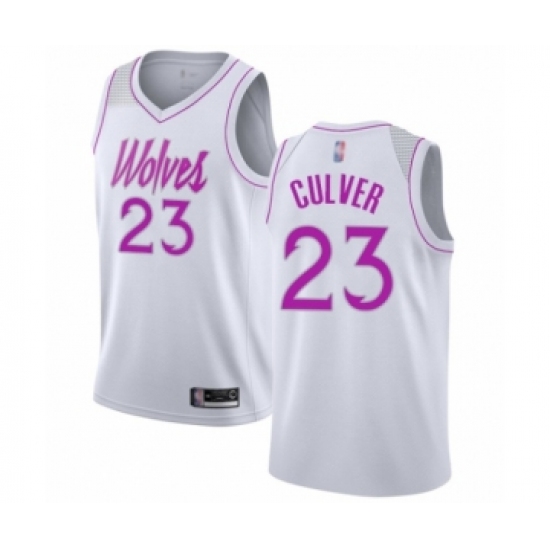 Women's Minnesota Timberwolves #23 Jarrett Culver White Swingman Jersey - Earned Edition - Ujersey