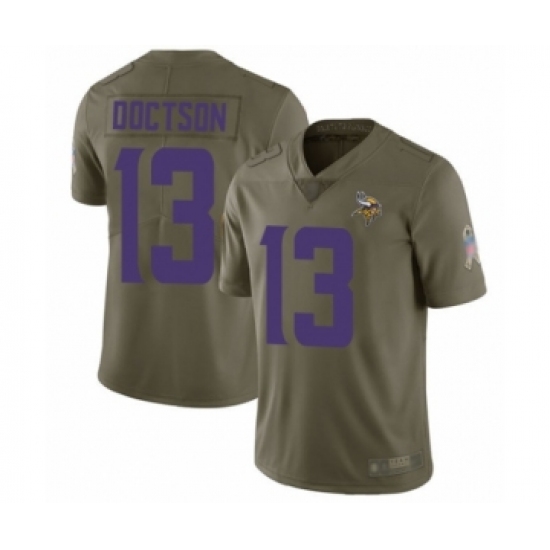 Men's Minnesota Vikings #13 Josh Doctson Limited Olive 2017 Salute to Service Football Jersey - Ujersey
