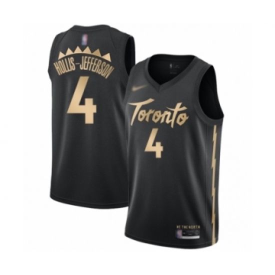 Women's Toronto Raptors #4 Rondae Hollis-Jefferson Swingman Black Basketball Jersey - 2019 20 City Edition - Ujersey