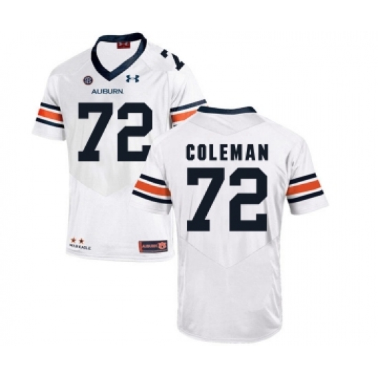 Auburn Tigers 72 Shon Coleman White College Football Jersey - Ujersey