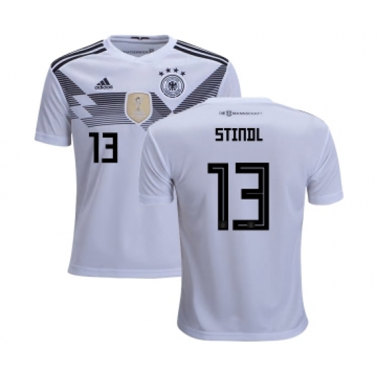 Germany #13 Stindl White Home Kid Soccer Country Jersey