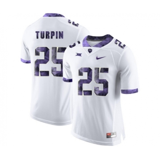 TCU Horned Frogs 25 KaVontae Turpin White College Football Jersey - Ujersey
