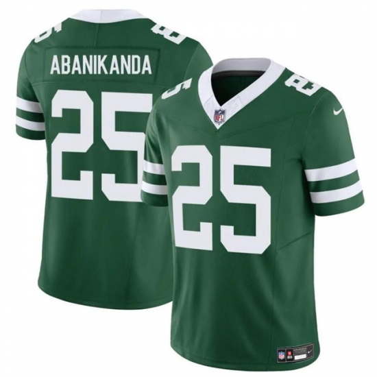 Men's New York Jets #25 Israel Abanikanda Green 2023 F.U.S.E Throwback Limited Football Stitched Jersey - Ujersey