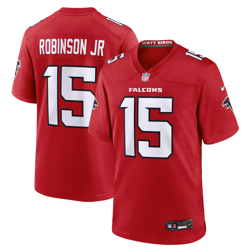 Men's Atlanta Falcons Brian Robinson Jr. Nike Red Team Game Jersey