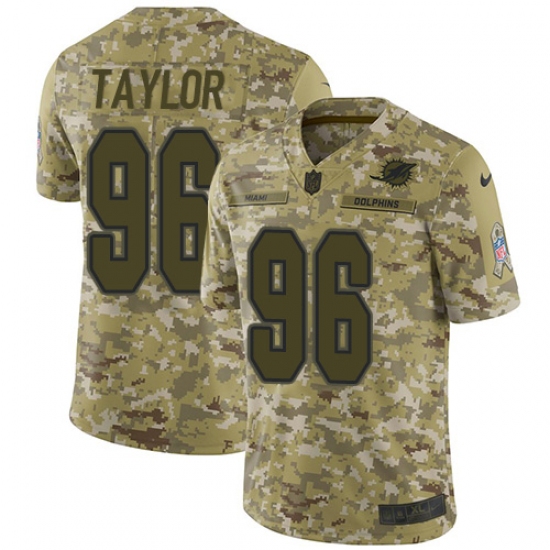 Youth Nike Miami Dolphins #96 Vincent Taylor Limited Camo 2018 Salute to Service NFL Jersey - Ujersey