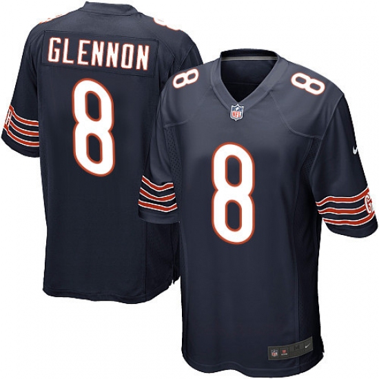 Men's Nike Chicago Bears #8 Mike Glennon Game Navy Blue Team Color NFL Jersey - Ujersey