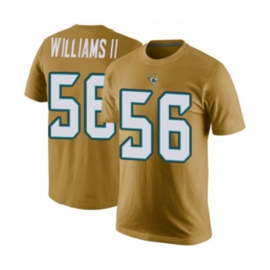 Football Men's Jacksonville Jaguars #56 Quincy Williams II Gold Rush Pride Name & Number T-Shirt - Ujersey NHL