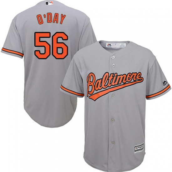 Youth Majestic Baltimore Orioles #56 Darren O'Day Authentic Grey Road Cool Base MLB Jersey - Ujersey