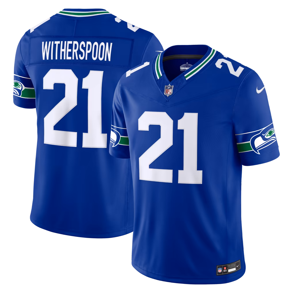 Men's Seattle Seahawks Devon Witherspoon Nike Royal Alternate Vapor F.U.S.E. Stitched Limited Jersey - Ujersey